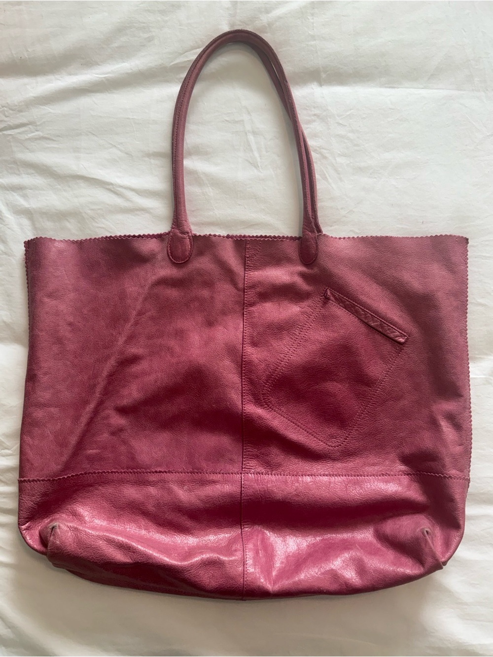 HOBO Pink Leather Tote Bag